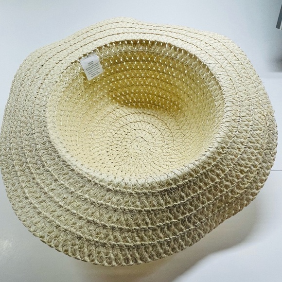 straw hat for Spring Summer. Ready to dress up for Easter. 7” width. - Picture 3 of 6